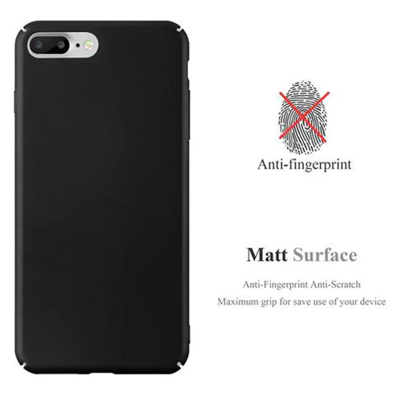 Cadorabo Hülle kompatibel mit Apple iPhone 7 PLUS / 7S PLUS / 8 PLUS Hard Case Schutzhülle in Metall Optik gegen Kratzer und Stöße