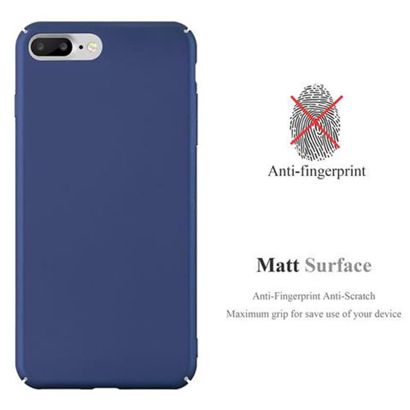 Cadorabo Hülle kompatibel mit Apple iPhone 7 PLUS / 7S PLUS / 8 PLUS Hard Case Schutzhülle in Metall Optik gegen Kratzer und Stöße