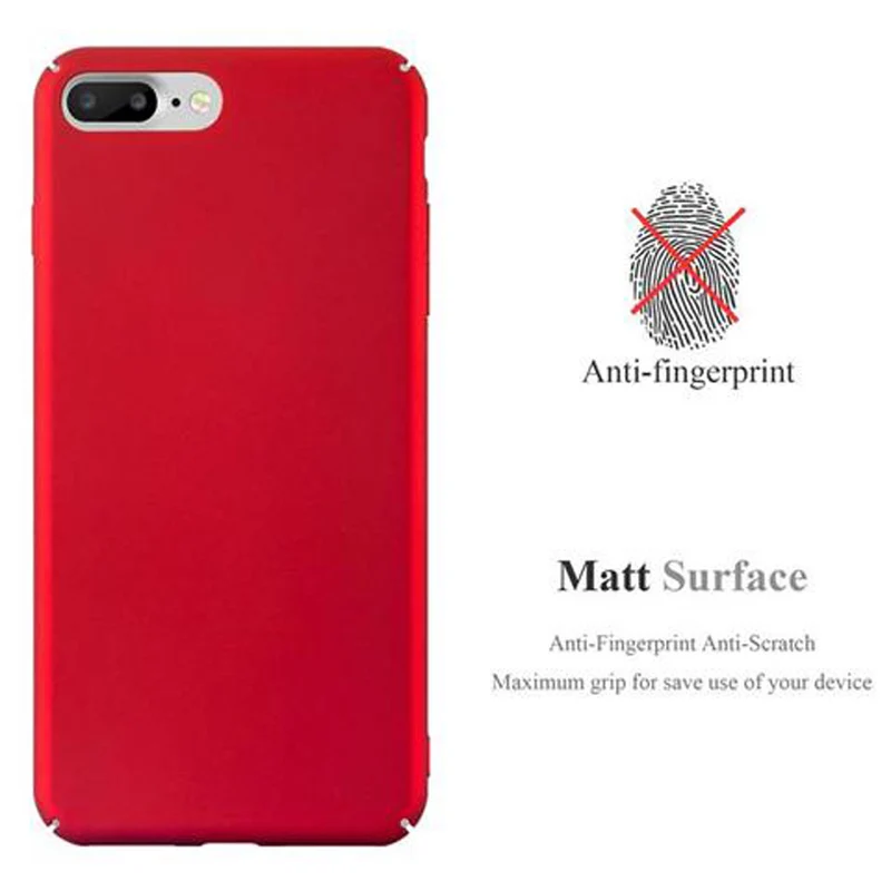 Cadorabo Hülle kompatibel mit Apple iPhone 7 PLUS / 7S PLUS / 8 PLUS Hard Case Schutzhülle in Metall Optik gegen Kratzer und Stöße