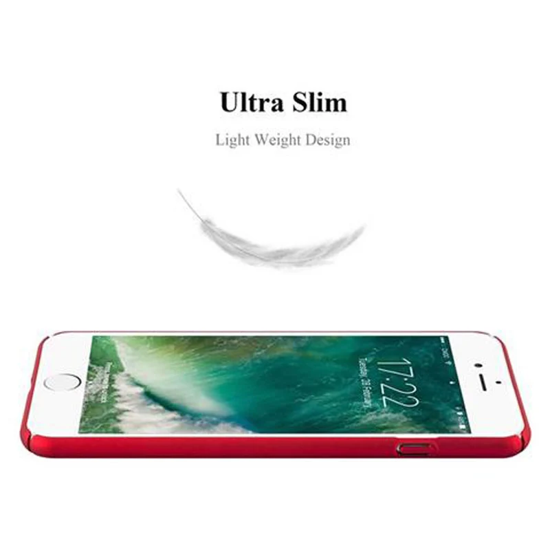 Cadorabo Hülle kompatibel mit Apple iPhone 7 PLUS / 7S PLUS / 8 PLUS Hard Case Schutzhülle in Metall Optik gegen Kratzer und Stöße