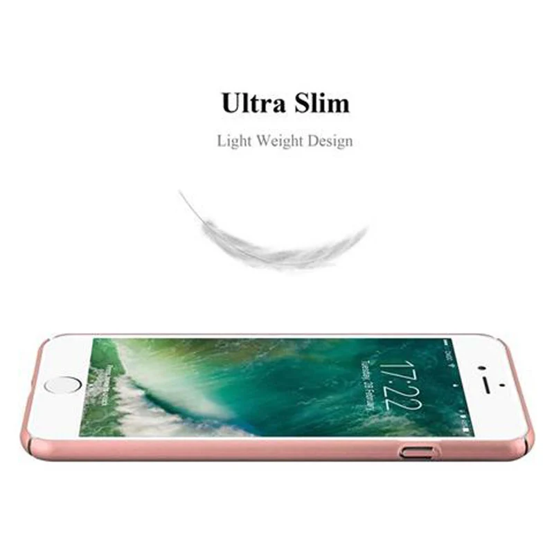 Cadorabo Hülle kompatibel mit Apple iPhone 7 PLUS / 7S PLUS / 8 PLUS Hard Case Schutzhülle in Metall Optik gegen Kratzer und Stöße