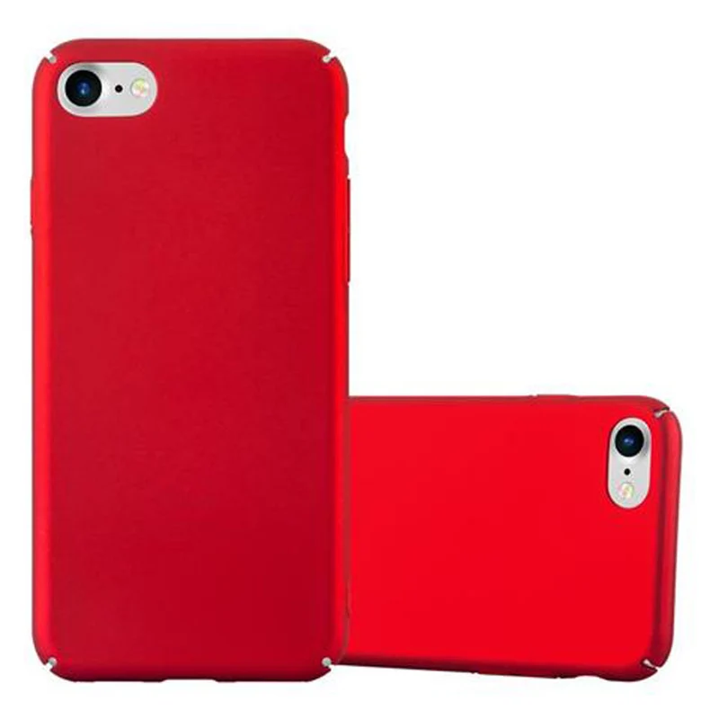 Cadorabo Hülle kompatibel mit Apple iPhone 7 / 7S / 8 / SE 2020 Hard Case Schutzhülle in Metall Optik gegen Kratzer und Stöße
