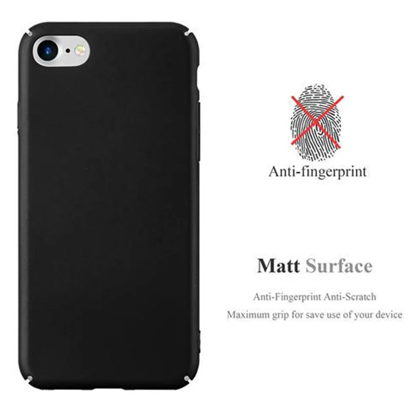 Cadorabo Hülle kompatibel mit Apple iPhone 7 / 7S / 8 / SE 2020 Hard Case Schutzhülle in Metall Optik gegen Kratzer und Stöße