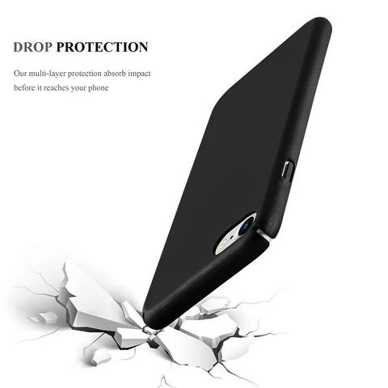 Cadorabo Hülle kompatibel mit Apple iPhone 7 / 7S / 8 / SE 2020 Hard Case Schutzhülle in Metall Optik gegen Kratzer und Stöße