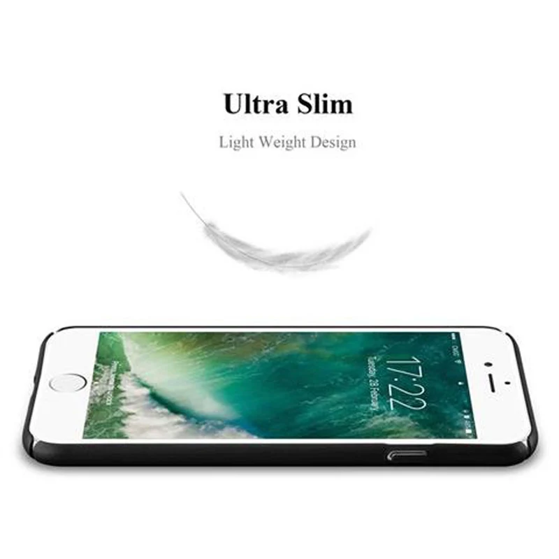 Cadorabo Hülle kompatibel mit Apple iPhone 7 / 7S / 8 / SE 2020 Hard Case Schutzhülle in Metall Optik gegen Kratzer und Stöße