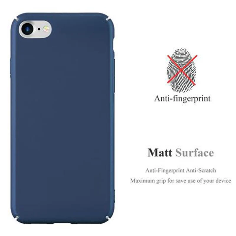 Cadorabo Hülle kompatibel mit Apple iPhone 7 / 7S / 8 / SE 2020 Hard Case Schutzhülle in Metall Optik gegen Kratzer und Stöße