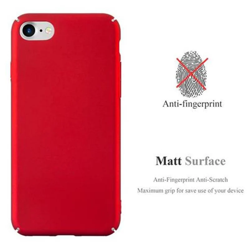 Cadorabo Hülle kompatibel mit Apple iPhone 7 / 7S / 8 / SE 2020 Hard Case Schutzhülle in Metall Optik gegen Kratzer und Stöße