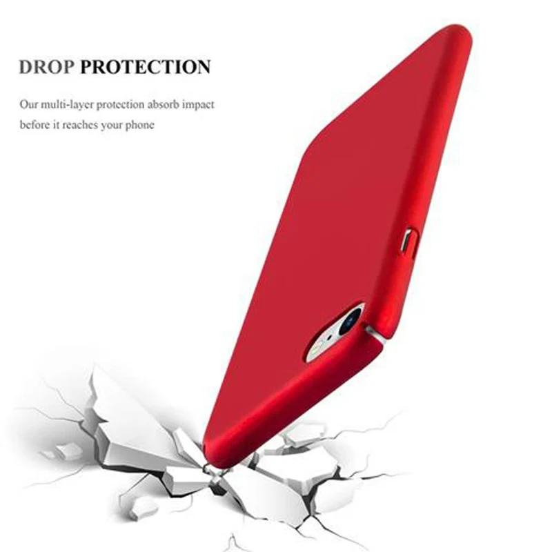 Cadorabo Hülle kompatibel mit Apple iPhone 7 / 7S / 8 / SE 2020 Hard Case Schutzhülle in Metall Optik gegen Kratzer und Stöße