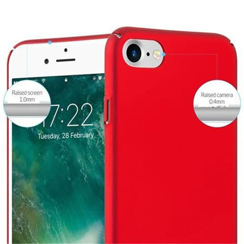 Cadorabo Hülle kompatibel mit Apple iPhone 7 / 7S / 8 / SE 2020 Hard Case Schutzhülle in Metall Optik gegen Kratzer und Stöße