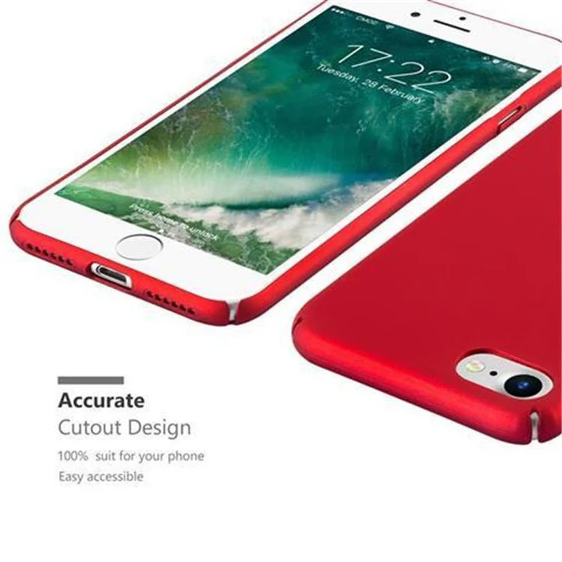 Cadorabo Hülle kompatibel mit Apple iPhone 7 / 7S / 8 / SE 2020 Hard Case Schutzhülle in Metall Optik gegen Kratzer und Stöße