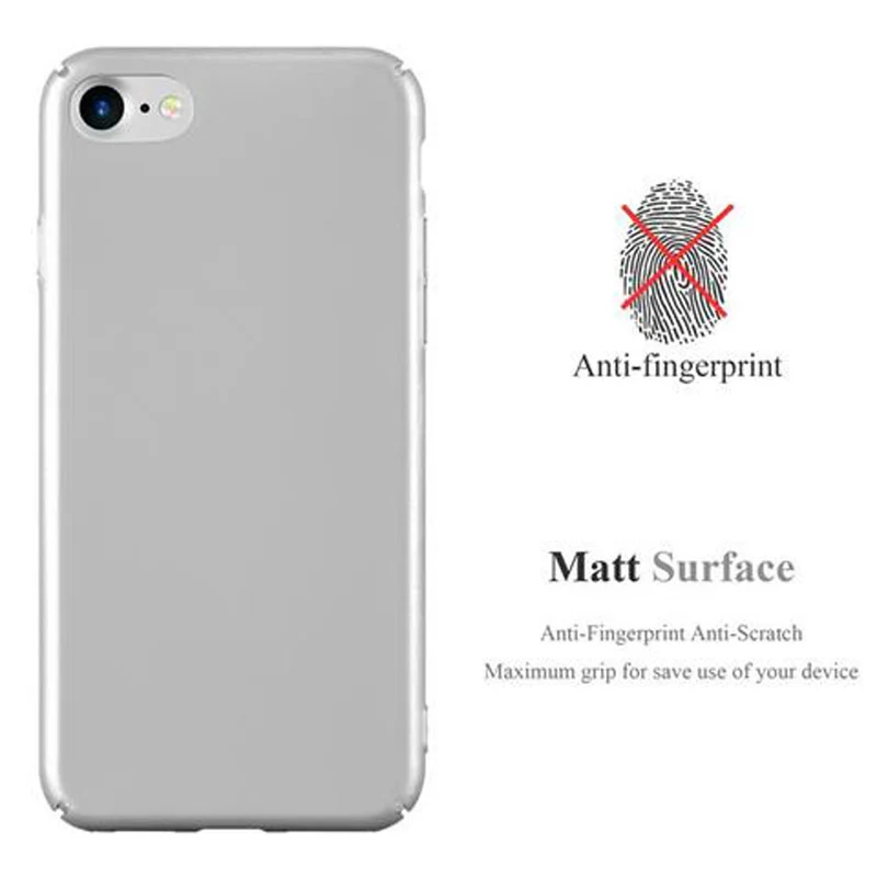 Cadorabo Hülle kompatibel mit Apple iPhone 7 / 7S / 8 / SE 2020 Hard Case Schutzhülle in Metall Optik gegen Kratzer und Stöße