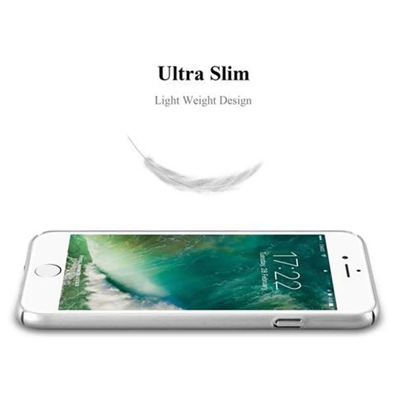 Cadorabo Hülle kompatibel mit Apple iPhone 7 / 7S / 8 / SE 2020 Hard Case Schutzhülle in Metall Optik gegen Kratzer und Stöße