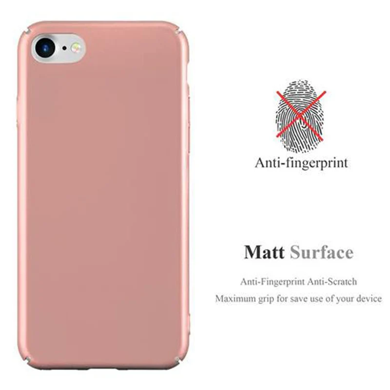 Cadorabo Hülle kompatibel mit Apple iPhone 7 / 7S / 8 / SE 2020 Hard Case Schutzhülle in Metall Optik gegen Kratzer und Stöße
