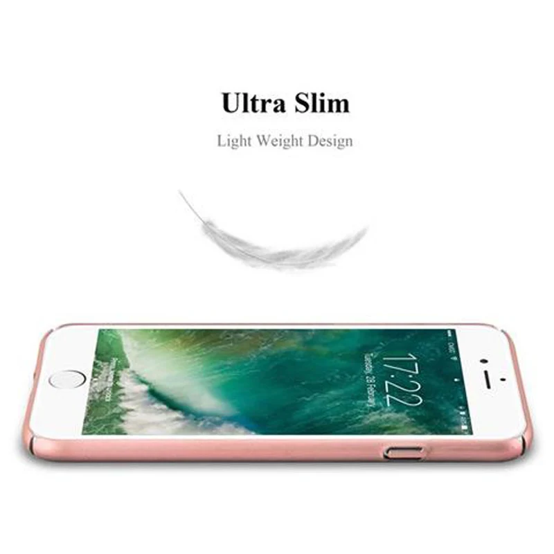 Cadorabo Hülle kompatibel mit Apple iPhone 7 / 7S / 8 / SE 2020 Hard Case Schutzhülle in Metall Optik gegen Kratzer und Stöße