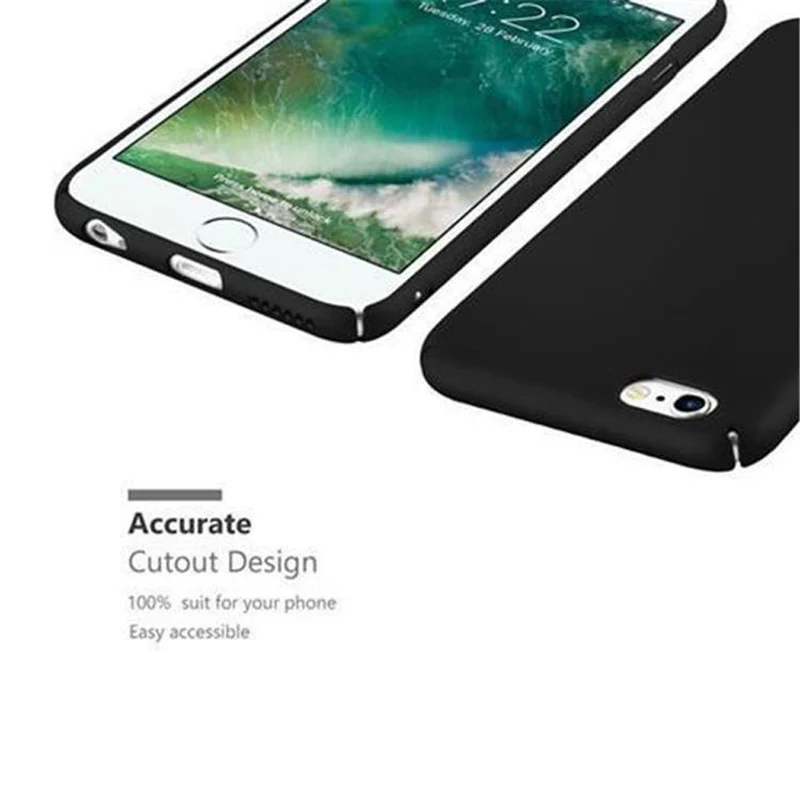 Cadorabo Hülle kompatibel mit Apple iPhone 6 PLUS / 6S PLUS Hard Case Schutzhülle in Metall Optik gegen Kratzer und Stöße