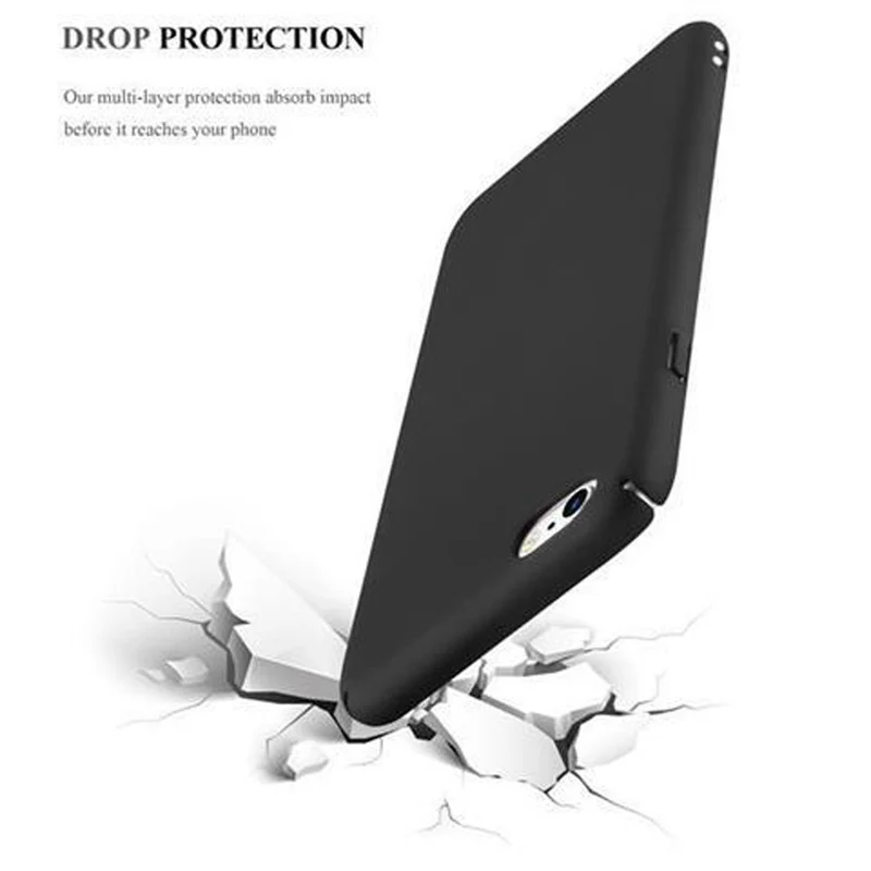 Cadorabo Hülle kompatibel mit Apple iPhone 6 PLUS / 6S PLUS Hard Case Schutzhülle in Metall Optik gegen Kratzer und Stöße