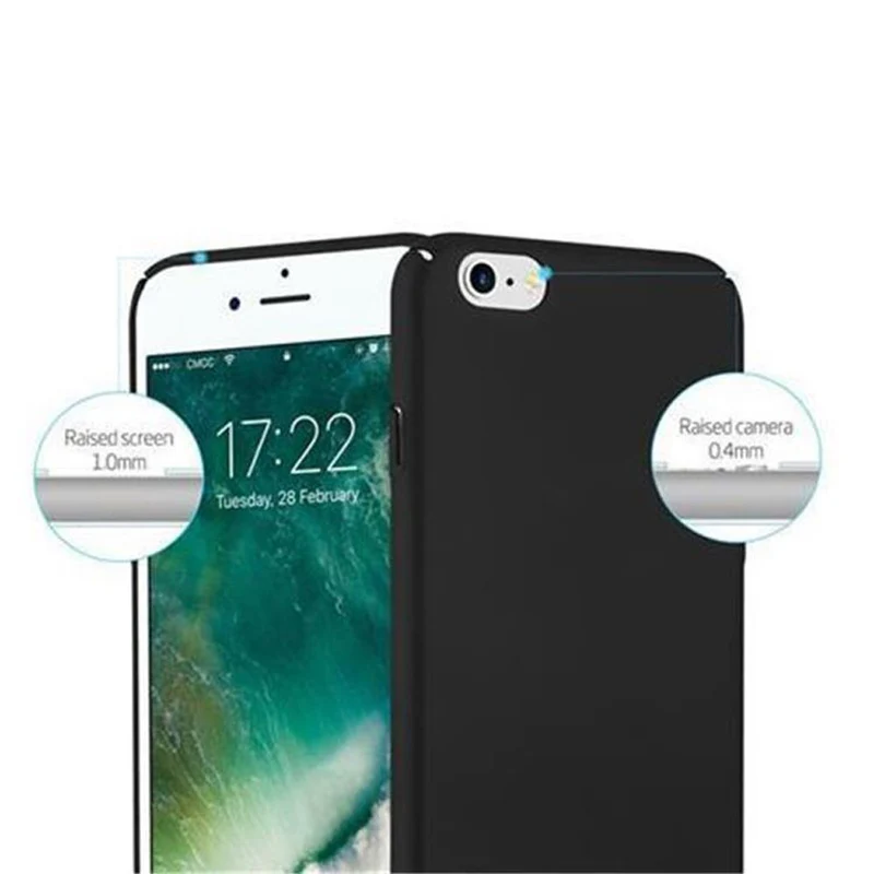 Cadorabo Hülle kompatibel mit Apple iPhone 6 PLUS / 6S PLUS Hard Case Schutzhülle in Metall Optik gegen Kratzer und Stöße