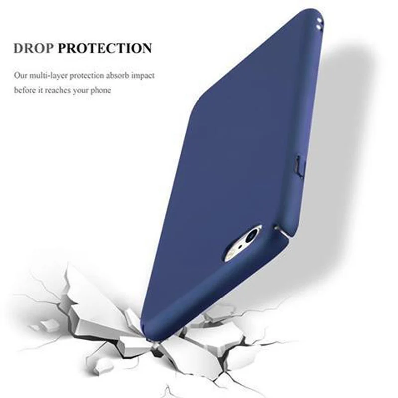 Cadorabo Hülle kompatibel mit Apple iPhone 6 PLUS / 6S PLUS Hard Case Schutzhülle in Metall Optik gegen Kratzer und Stöße