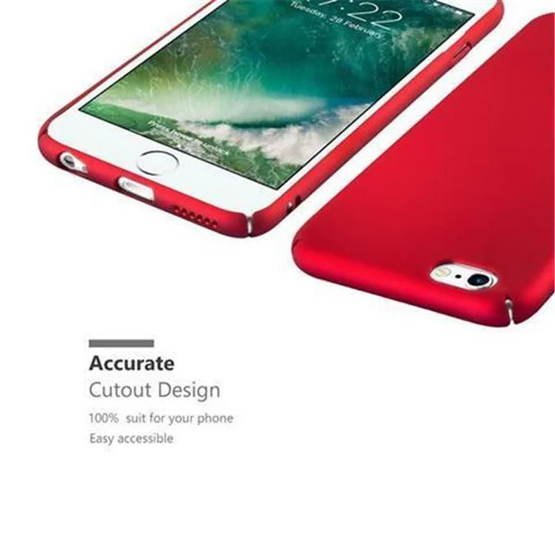 Cadorabo Hülle kompatibel mit Apple iPhone 6 PLUS / 6S PLUS Hard Case Schutzhülle in Metall Optik gegen Kratzer und Stöße