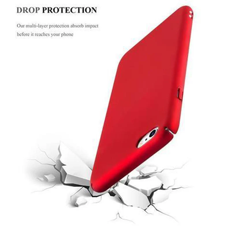 Cadorabo Hülle kompatibel mit Apple iPhone 6 PLUS / 6S PLUS Hard Case Schutzhülle in Metall Optik gegen Kratzer und Stöße