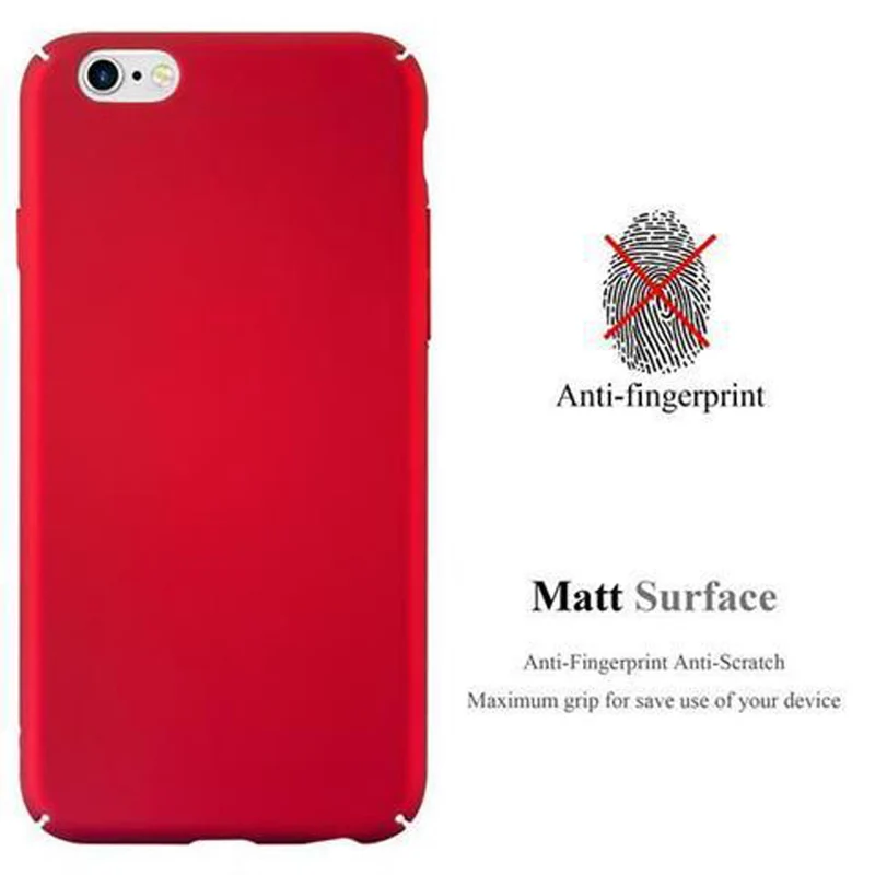 Cadorabo Hülle kompatibel mit Apple iPhone 6 PLUS / 6S PLUS Hard Case Schutzhülle in Metall Optik gegen Kratzer und Stöße