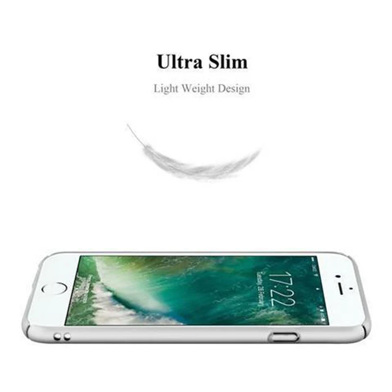 Cadorabo Hülle kompatibel mit Apple iPhone 6 PLUS / 6S PLUS Hard Case Schutzhülle in Metall Optik gegen Kratzer und Stöße