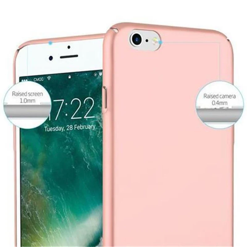 Cadorabo Hülle kompatibel mit Apple iPhone 6 PLUS / 6S PLUS Hard Case Schutzhülle in Metall Optik gegen Kratzer und Stöße