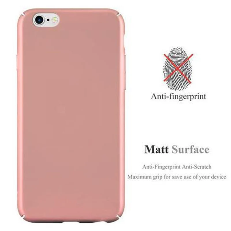 Cadorabo Hülle kompatibel mit Apple iPhone 6 PLUS / 6S PLUS Hard Case Schutzhülle in Metall Optik gegen Kratzer und Stöße