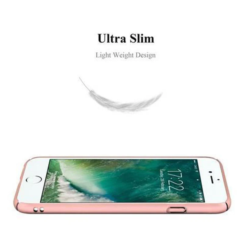 Cadorabo Hülle kompatibel mit Apple iPhone 6 PLUS / 6S PLUS Hard Case Schutzhülle in Metall Optik gegen Kratzer und Stöße