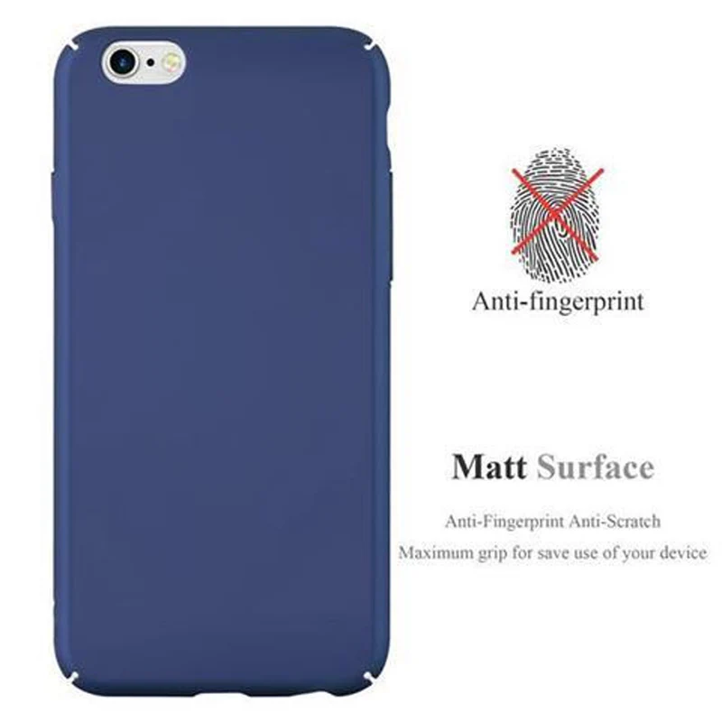 Cadorabo Hülle kompatibel mit Apple iPhone 6 / 6S Hard Case Schutzhülle in Metall Optik gegen Kratzer und Stöße