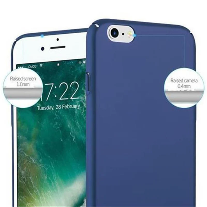 Cadorabo Hülle kompatibel mit Apple iPhone 6 / 6S Hard Case Schutzhülle in Metall Optik gegen Kratzer und Stöße