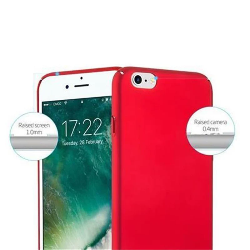 Cadorabo Hülle kompatibel mit Apple iPhone 6 / 6S Hard Case Schutzhülle in Metall Optik gegen Kratzer und Stöße