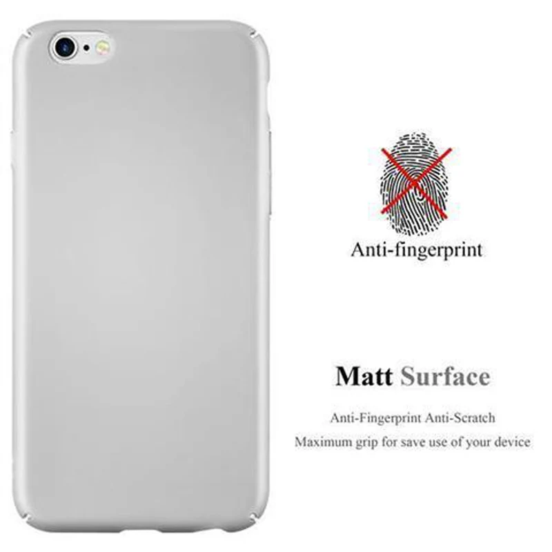 Cadorabo Hülle kompatibel mit Apple iPhone 6 / 6S Hard Case Schutzhülle in Metall Optik gegen Kratzer und Stöße
