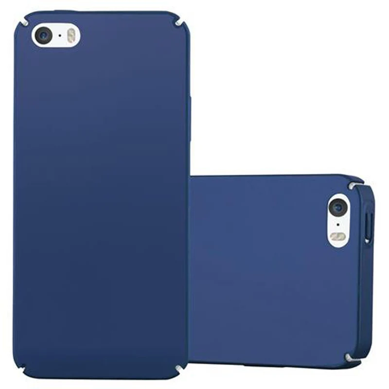 Cadorabo Hülle kompatibel mit Apple iPhone 5 / 5S / SE 2016 Hard Case Schutzhülle in Metall Optik gegen Kratzer und Stöße