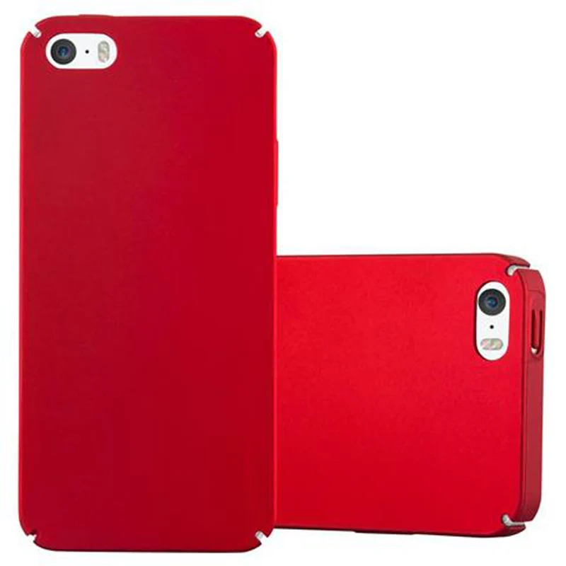 Cadorabo Hülle kompatibel mit Apple iPhone 5 / 5S / SE 2016 Hard Case Schutzhülle in Metall Optik gegen Kratzer und Stöße