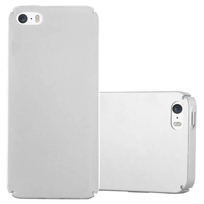 Cadorabo Hülle kompatibel mit Apple iPhone 5 / 5S / SE 2016 Hard Case Schutzhülle in Metall Optik gegen Kratzer und Stöße
