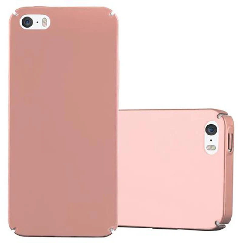 Cadorabo Hülle kompatibel mit Apple iPhone 5 / 5S / SE 2016 Hard Case Schutzhülle in Metall Optik gegen Kratzer und Stöße