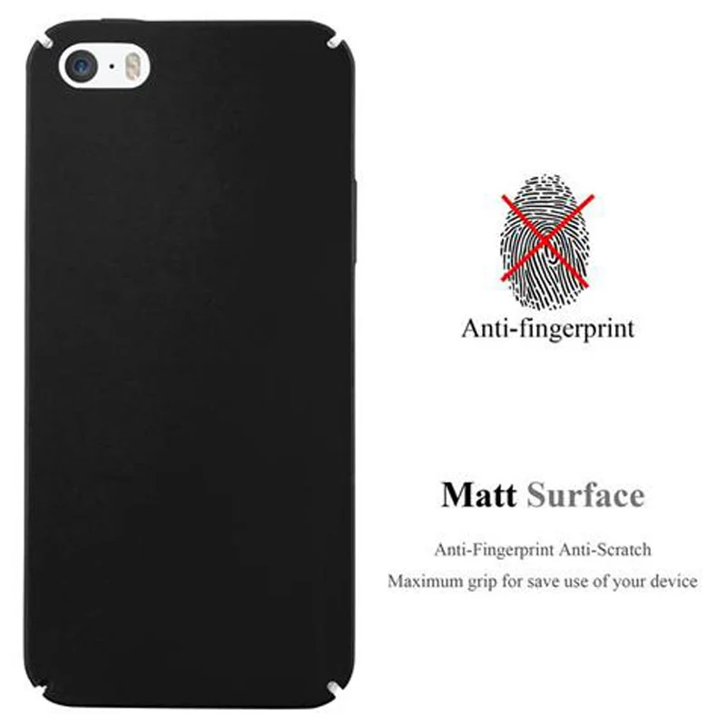 Cadorabo Hülle kompatibel mit Apple iPhone 5 / 5S / SE 2016 Hard Case Schutzhülle in Metall Optik gegen Kratzer und Stöße