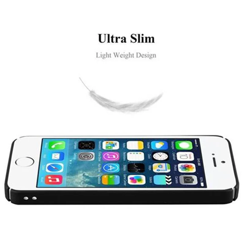 Cadorabo Hülle kompatibel mit Apple iPhone 5 / 5S / SE 2016 Hard Case Schutzhülle in Metall Optik gegen Kratzer und Stöße