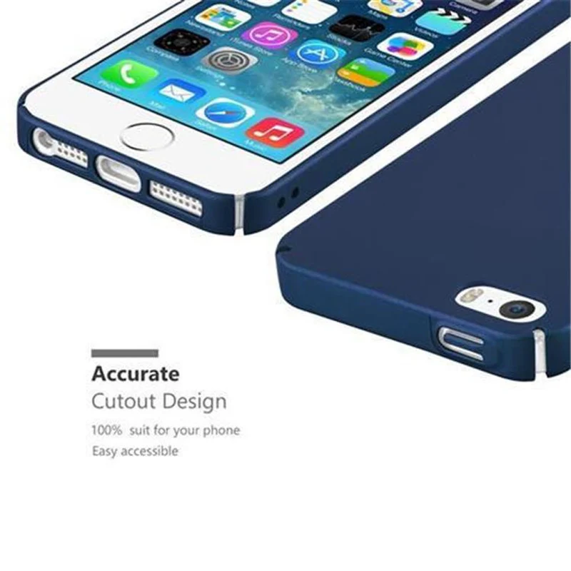 Cadorabo Hülle kompatibel mit Apple iPhone 5 / 5S / SE 2016 Hard Case Schutzhülle in Metall Optik gegen Kratzer und Stöße