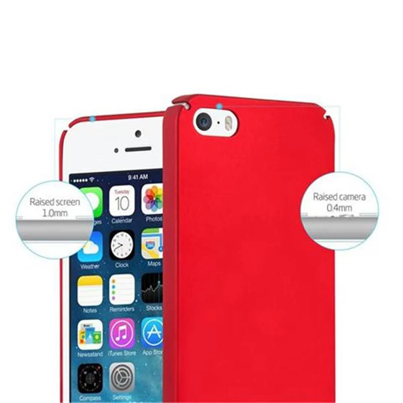 Cadorabo Hülle kompatibel mit Apple iPhone 5 / 5S / SE 2016 Hard Case Schutzhülle in Metall Optik gegen Kratzer und Stöße