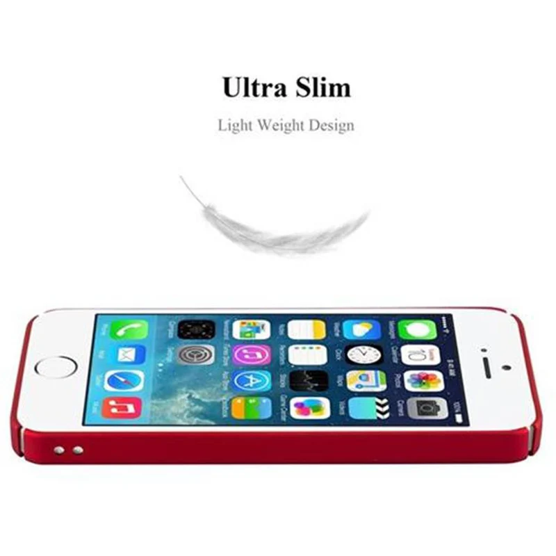 Cadorabo Hülle kompatibel mit Apple iPhone 5 / 5S / SE 2016 Hard Case Schutzhülle in Metall Optik gegen Kratzer und Stöße