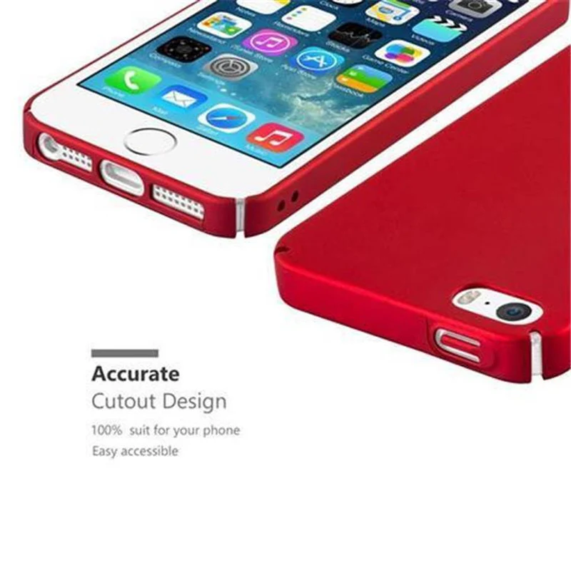 Cadorabo Hülle kompatibel mit Apple iPhone 5 / 5S / SE 2016 Hard Case Schutzhülle in Metall Optik gegen Kratzer und Stöße