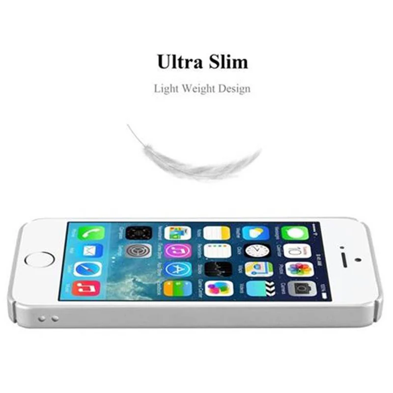 Cadorabo Hülle kompatibel mit Apple iPhone 5 / 5S / SE 2016 Hard Case Schutzhülle in Metall Optik gegen Kratzer und Stöße
