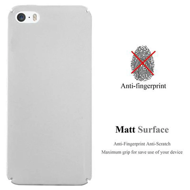 Cadorabo Hülle kompatibel mit Apple iPhone 5 / 5S / SE 2016 Hard Case Schutzhülle in Metall Optik gegen Kratzer und Stöße