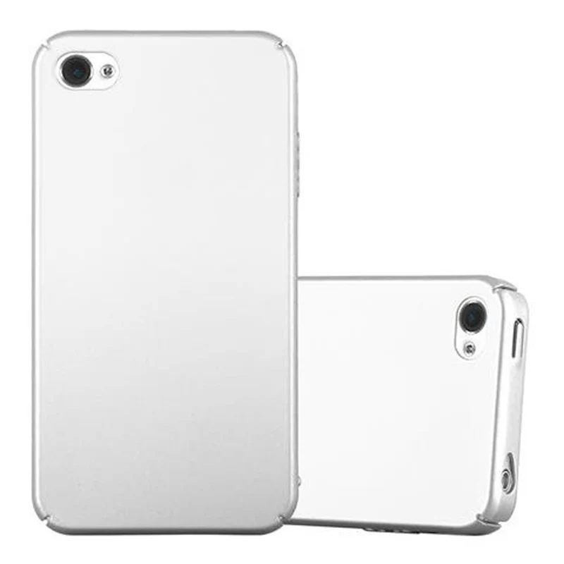 Cadorabo Hülle kompatibel mit Apple iPhone 4 / 4S Hard Case Schutzhülle in Metall Optik gegen Kratzer und Stöße