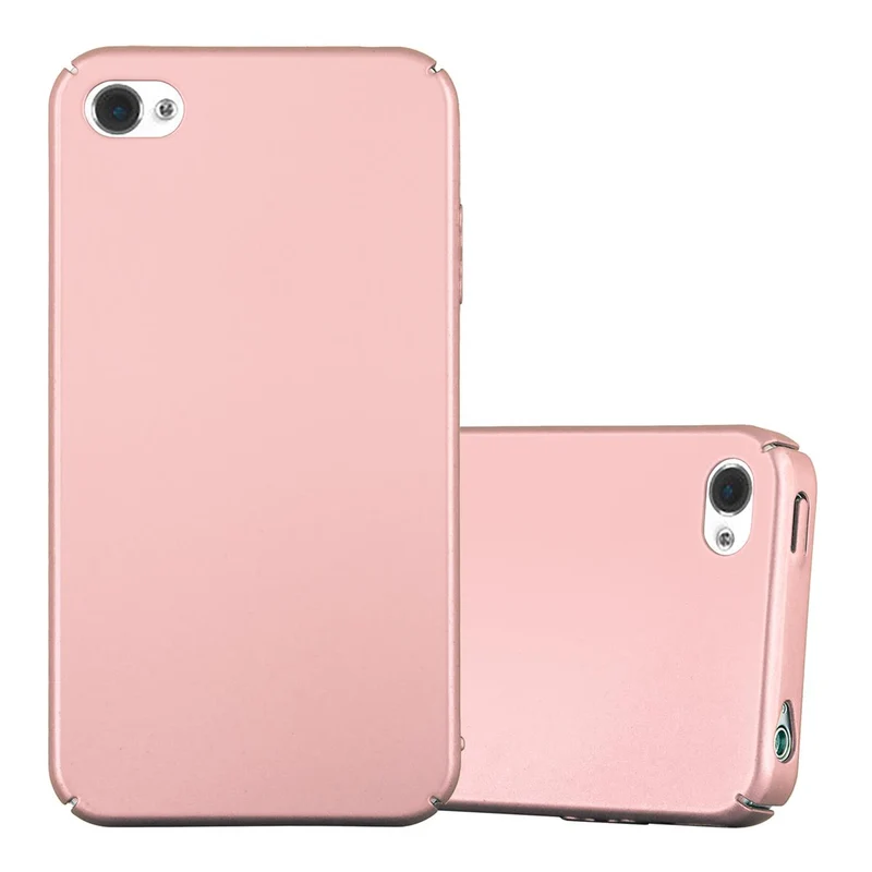 Cadorabo Hülle kompatibel mit Apple iPhone 4 / 4S Hard Case Schutzhülle in Metall Optik gegen Kratzer und Stöße