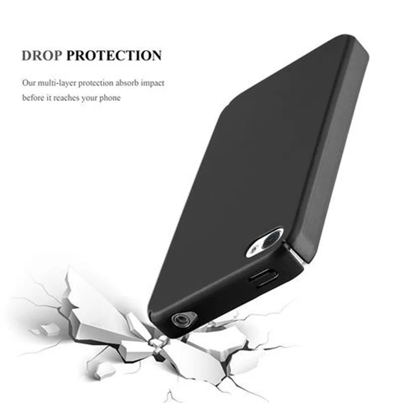 Cadorabo Hülle kompatibel mit Apple iPhone 4 / 4S Hard Case Schutzhülle in Metall Optik gegen Kratzer und Stöße
