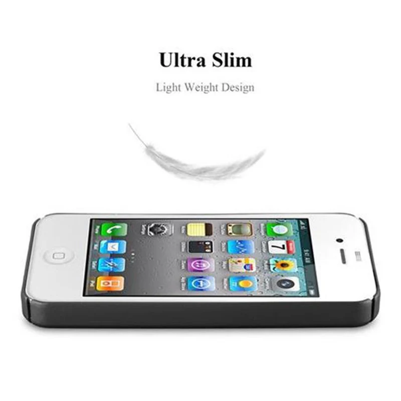 Cadorabo Hülle kompatibel mit Apple iPhone 4 / 4S Hard Case Schutzhülle in Metall Optik gegen Kratzer und Stöße
