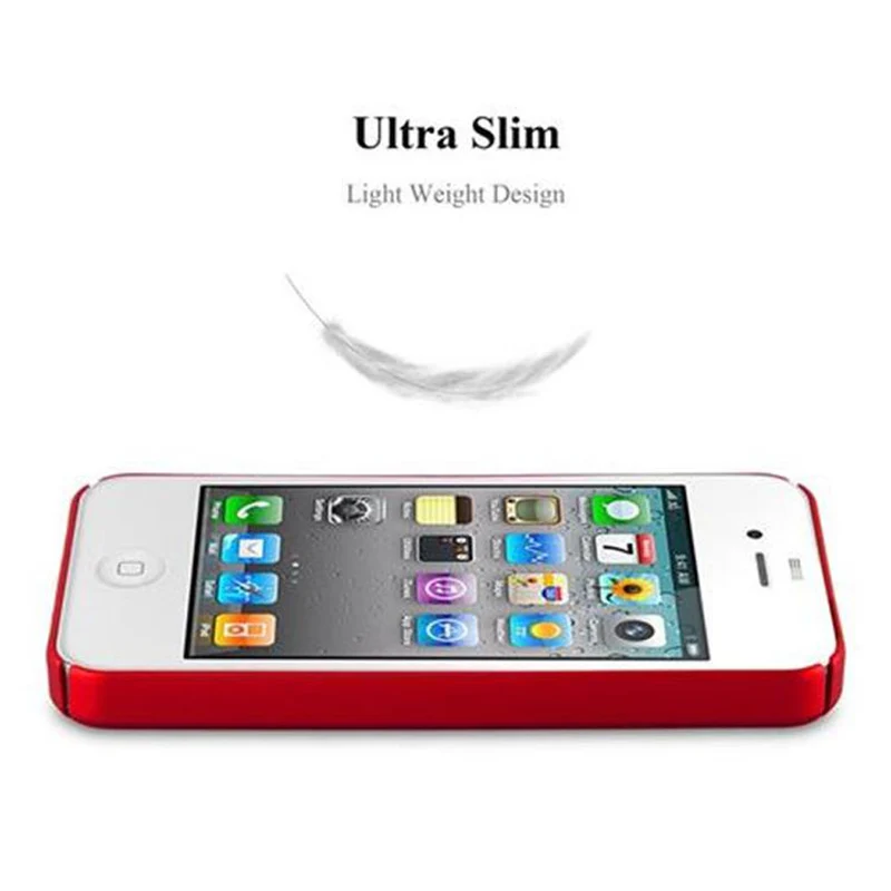Cadorabo Hülle kompatibel mit Apple iPhone 4 / 4S Hard Case Schutzhülle in Metall Optik gegen Kratzer und Stöße